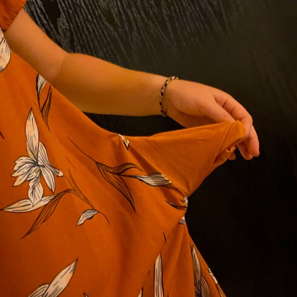 Orange floral dress - Picture 4 of 5